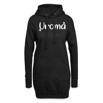 Uroma Oma - Hoodie-Kleid - Schwarz - Vorne