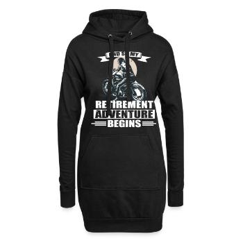Motorradfahrer Rentner Ruhestand Biker Geschenk - Hoodie-Kleid - Schwarz - Vorne