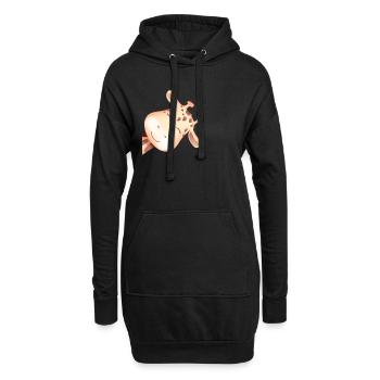 giraffe - Hoodie Dress - black - Front