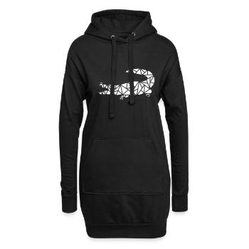 Krokodil - Hoodie-Kleid - Schwarz - Vorne