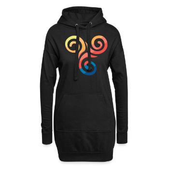 Symbole celtique - Sweat-shirt à capuche long Femme - noir - Devant