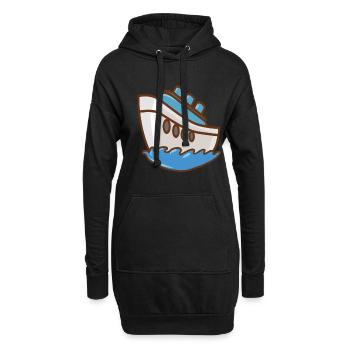 Kreuzfahrt - Hoodie-Kleid - Schwarz - Vorne