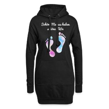 Fußpflege Pediküre Podologe Nagelstudio Geschenk - Hoodie-Kleid - Schwarz - Vorne