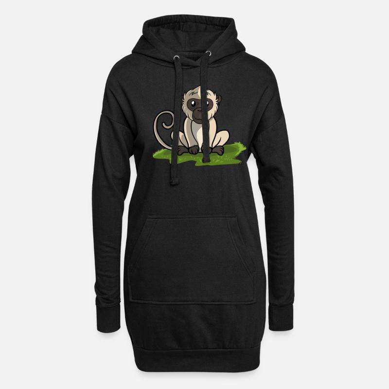 Monkey Monkey - Hoodie Dress - black