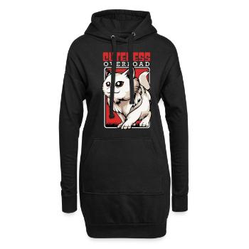 Niedliche Perserkatze - Cuteness Overload - Kawaii - Hoodie-Kleid - Schwarz - Vorne