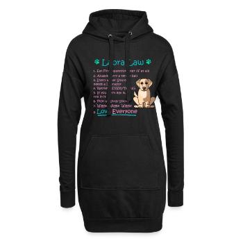 Labra-Law Lustige Labrador, Labrador Geschenkidee für L. - Hoodie-Kleid - Schwarz - Vorne