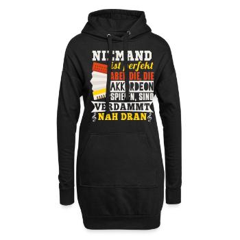 Die Die Akkordeon Spielen Sind Perfekt - Hoodie-Kleid - Schwarz - Vorne