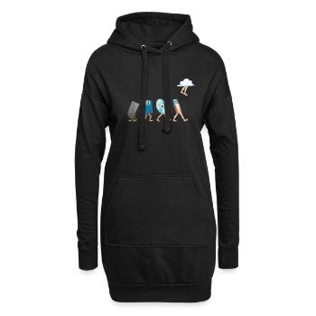 Computer Engineering Software Diskette USB Wolke - Hoodie-Kleid - Schwarz - Vorne