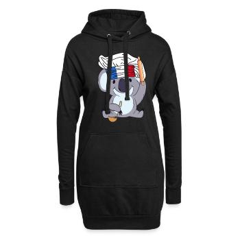 France Koch Koala Boulanger Paris Cuisine Chef - Sweat-shirt à capuche long Femme - noir - Devant