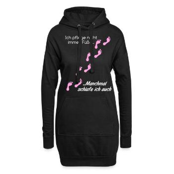 Fußpflege Pediküre Podologe Nagelstudio Geschenk - Hoodie-Kleid - Schwarz - Vorne