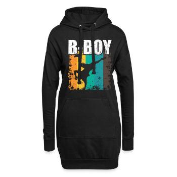 B-Boy Breakdance Kinder Breakdance - Hoodie-Kleid - Schwarz - Vorne