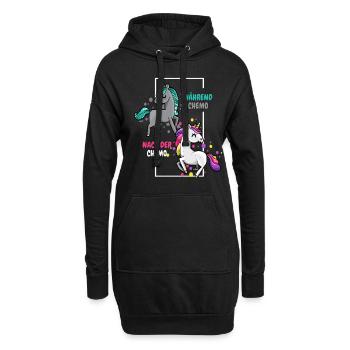 Während Chemo Nach Chemo Krebs Krankheit - Hoodie-Kleid - Schwarz - Vorne