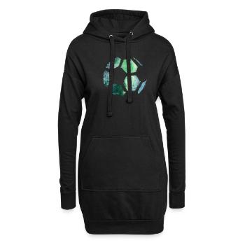 Fußball Fussball - Hoodie-Kleid - Schwarz - Vorne