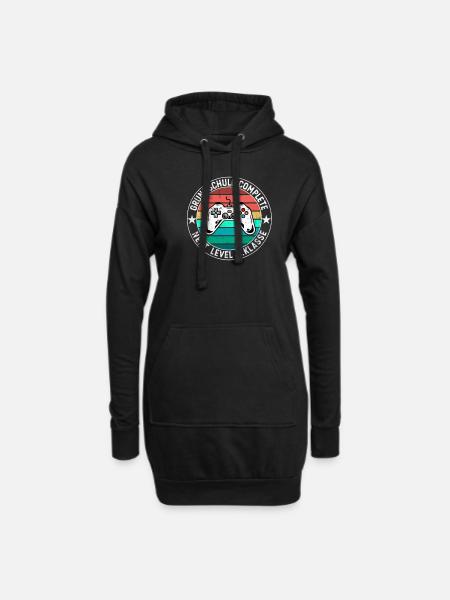 Einschulung 5. Klasse Gaming Gymnasium Realschule - Hoodie-Kleid - Schwarz