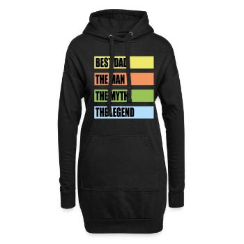 Bester Papa Sprüche - Hoodie-Kleid - Schwarz - Vorne