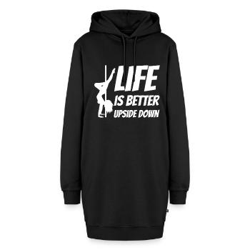 pole dance fitness Stangentanz Fitness Geschenk - Hoodie-Kleid - Schwarz - Vorne