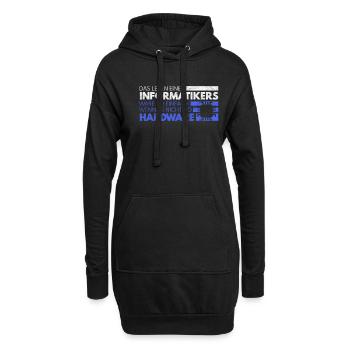 Lustiger IT-Berufe Spruch für Coder Geschenk - Hoodie-Kleid - Schwarz - Vorne