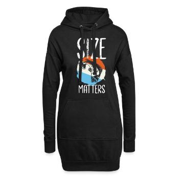 angeln fishing fischen fischer angler fisch - Hoodie-Kleid - Schwarz - Vorne