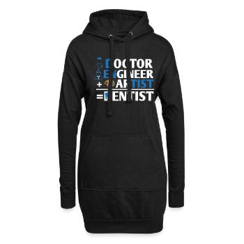 Dentisterie dentiste médecin ingénieur artiste - Sweat-shirt à capuche long Femme - noir - Devant