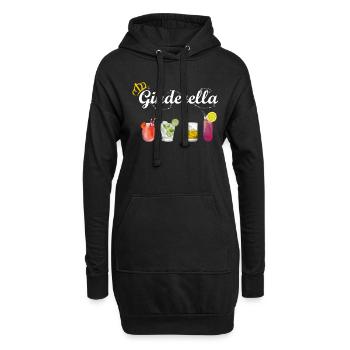 Ginderella Gin Love JGA Women Mallorca Party - Hoodie Dress - black - Front