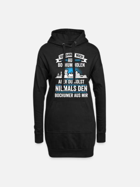 Bochum Skyline Bochumer Bergbau Ruhrpott Lustig - Hoodie-Kleid - Schwarz