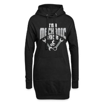 Je suis mécanicien Je répare des voitures Cadeau de mécanicien automobile - Sweat-shirt à capuche long Femme - noir - Devant