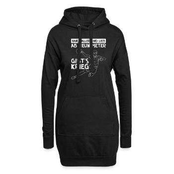 Handballspieler Handball Handballer - Hoodie-Kleid - Schwarz - Vorne