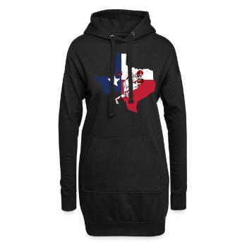 Texas américaine de football T-shirt cadeau - Sweat-shirt à capuche long Femme - noir - Devant
