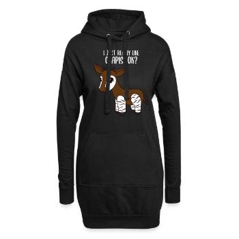 Okapi - Hoodie-Kleid - Schwarz - Vorne