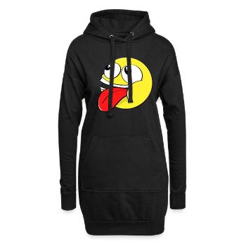 Smile Face Fun Smilies Cartoon Smilie Smile - Sweat-shirt à capuche long Femme - noir - Devant