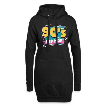 Hip hop des années 90 - Sweat-shirt à capuche long Femme - noir - Devant