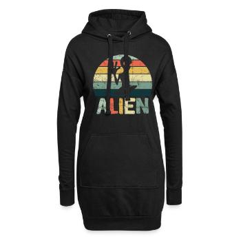 Aliens Alien UFO Aliens Sci-Fi Nouveau - Sweat-shirt à capuche long Femme - noir - Devant
