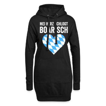 Boarisch Bayern Bayer Bayerisch Bairisch Bayrisch - Hoodie-Kleid - Schwarz - Vorne