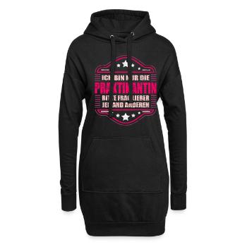 Bin Nur Praktikantin Frag Wen Anderen Praktikum - Hoodie-Kleid - Schwarz - Vorne