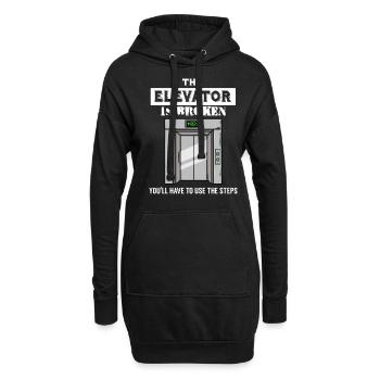 Aufzug Mechaniker Techniker Rolltreppe - Hoodie-Kleid - Schwarz - Vorne