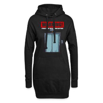 Aufzug Mechaniker Techniker Rolltreppe - Hoodie-Kleid - Schwarz - Vorne