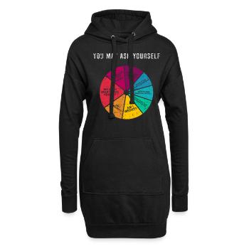 You May Ask Yourself - 80's Musiktitel Retro Lyrik - Hoodie-Kleid - Schwarz - Vorne