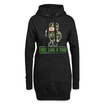 Lustiges Soldaten Abrüsten Bundeswehr Bundesheer - Hoodie-Kleid - Schwarz - Vorne