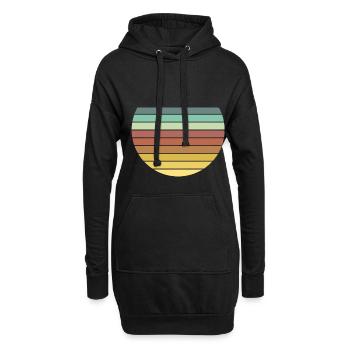 Kreise - Hoodie-Kleid - Schwarz - Vorne