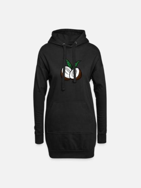 Kokosnuss - Hoodie-Kleid - Schwarz