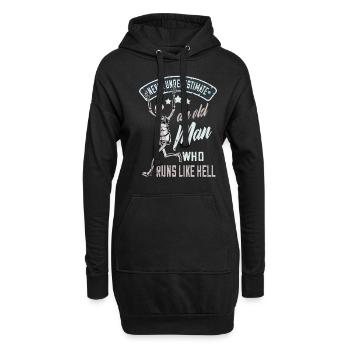 En cours d'exécution sport en cours d'exécution drôle disant coureur vieil homme - Sweat-shirt à capuche long Femme - noir - Devant