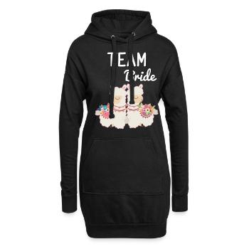 Team Bride Bride Alpaca Llama Alpaca JGA Party - Sweat-shirt à capuche long Femme - noir - Devant