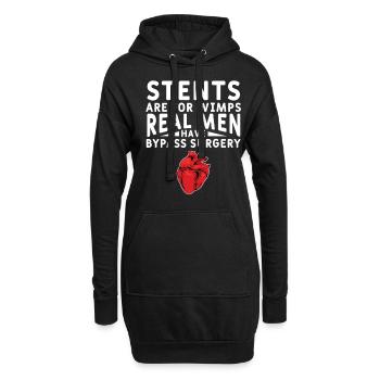 Les stents sont pour les wimps Bypass Surgery Heart Survivor - Sweat-shirt à capuche long Femme - noir - Devant