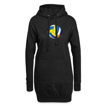 Volley- de beach-volley - Sweat-shirt à capuche long Femme - noir - Devant