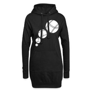 Boules Pétanque Boccia Boules - Sweat-shirt à capuche long Femme - noir - Devant