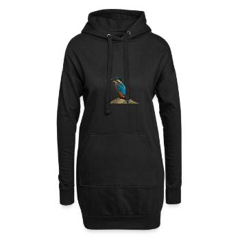 Enfants cadeau oiseau - Sweat-shirt à capuche long Femme - noir - Devant