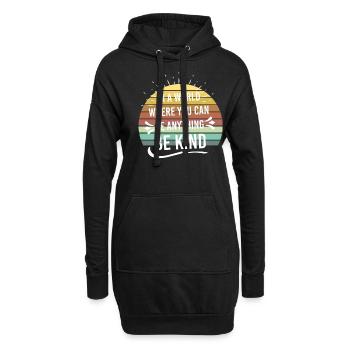 Dans un monde où vous pouvez être tout ce qui est gentil - Sweat-shirt à capuche long Femme - noir - Devant