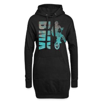 BMX Bike Freestyle Sport Geschenkidee - Hoodie-Kleid - Schwarz - Vorne