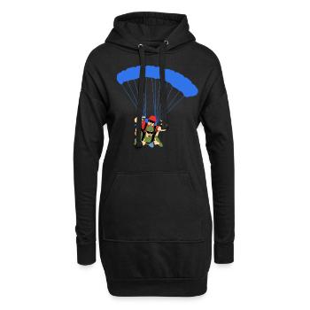 Saut en parachute Skydiver Adrénaline - Sweat-shirt à capuche long Femme - noir - Devant
