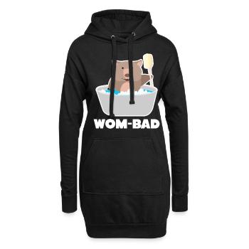 Wombat badet in Badewanne - lustig - Hoodie-Kleid - Schwarz - Vorne